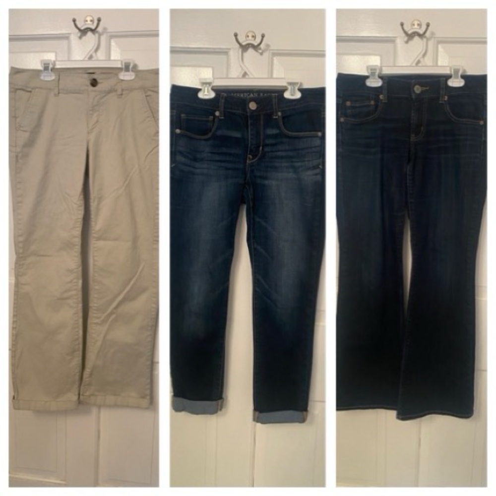 3 pairs of American Eagle pants